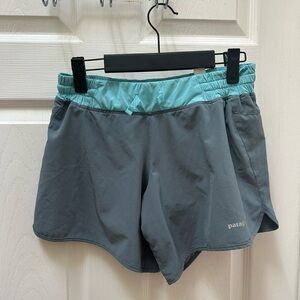 Patagonia Women's Gray and Teal blue Shorts XS